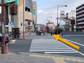 ゆめ整骨院 西宮 道順案内 JR西宮駅改札出て左へ向かうイメージ