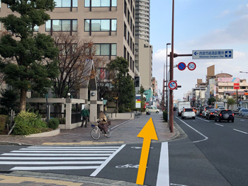 ゆめ整骨院 西宮 道順案内 JR西宮駅改札出て左へ向かうイメージ